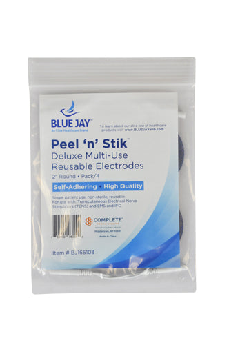 Blue Jay Reusable Electrodes 2 Round Pack of 4
