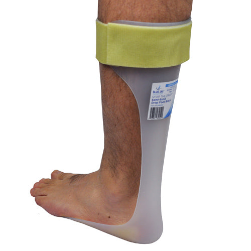 Left Large Semi Solid Ankle Foot Orthosis AFO Drop Foot Brace for Dorsiflexion Support
