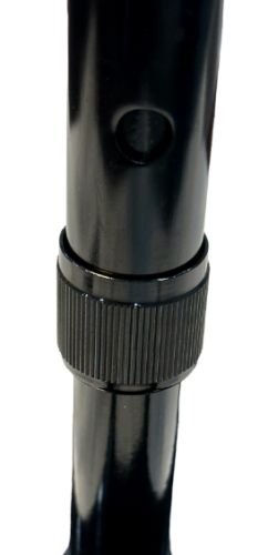 Blue Jay Quad Cane Small Base Black Aluminum Shaft Four Point Base With Ergonomic Foam Grip