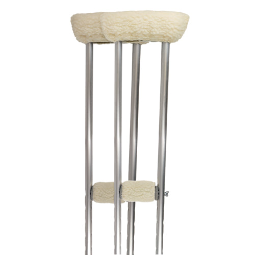 Soft N' Plush Crutch Fleece Covers Set Beige