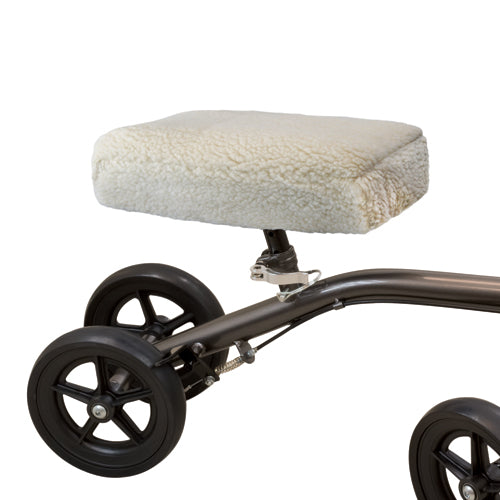 Blue Jay Soft N Plush Knee Pad for Knee Scooters, Fleece Sheepskin Cover and Foam Pad