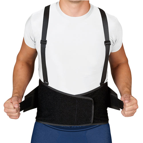 Blue Jay Industrial Back Support With Suspenders Black Abdominal And Lower Back Support Size 32-44