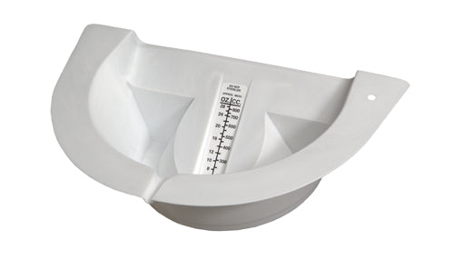 Plastic Specimen Collection Bowl Hat With Graduated Ounces And Cubic Centimeters Scale