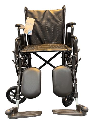 Blue Jay Roll With Me 18 K2 Wheelchair With Elevating Leg Rests Black Upholstery Adjustable Seat 17.5 to 19.5 in