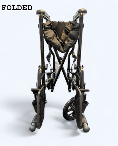 Blue Jay Roll With Me 19 Inch Steel Transport Wheelchair