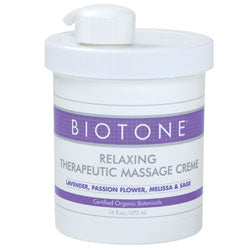Biotone Relaxing Therapeutic Massage Creme 16 Oz Lavender Chamomile Botanical Blend