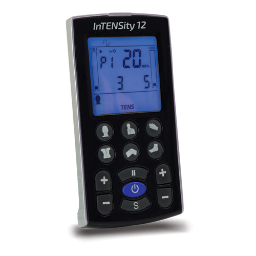 Intensity 12 Tens Unit With Preset Body Part Settings And Customizable Programs Portable Electrotherapy Device