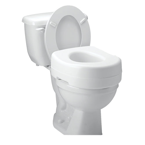 Carex 5 Inch Raised Toilet Seat Lift With Contoured Comfort And Anti Slip Pads Quick Tool Free Installation