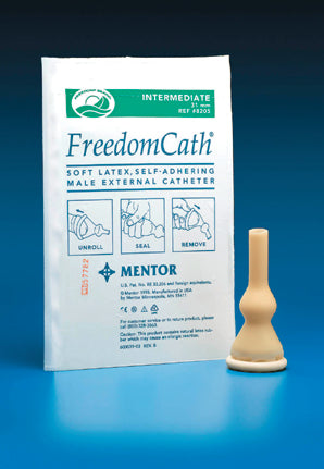 FreedomCath Mentor Male External Catheter Large One-Piece Self-Adhesive For Everyday Use