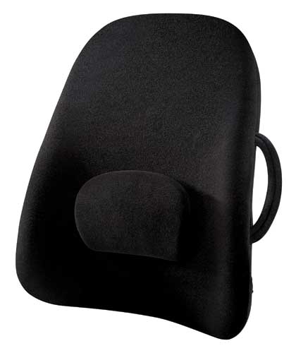 Obusforme Wideback Backrest Support Black Ergonomic Lumbar Cushion Extra Wide Fit For Broader Backs