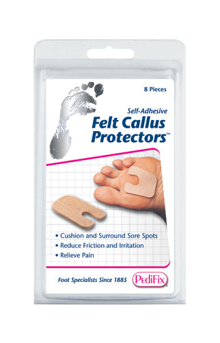 PediFix Felt Callus Protectors 8-Pack Self-Adhesive