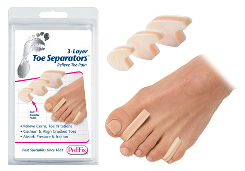 3 Layer Toe Separators Small Pack 6