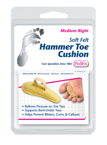 Pedifix Hammer Toe Cushion Left Medium Soft Felt