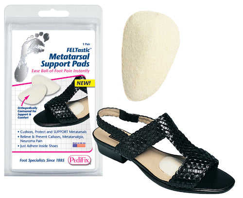 Feltastic Metatarsal Support Pads Medium Cushions Inside Shoes Relieves Calluses And Metatarsalgia