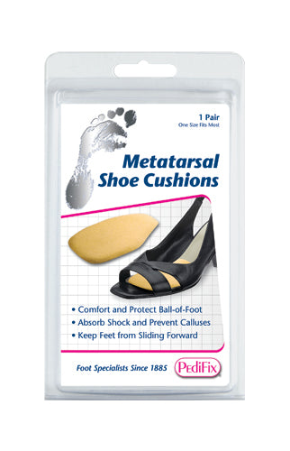 PediFix Metatarsal Shoe Cushions One Pair Foam Padding for Ball-of-Foot Support One Size Fits Most