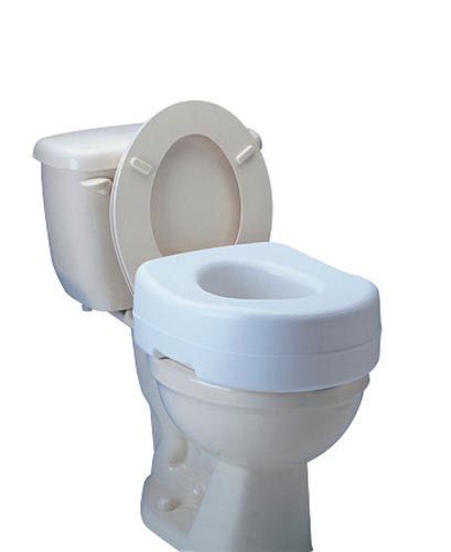 Carex Raised Toilet Seat 5 1/2 Inch Contour Fits Standard And Elongated Toilets Non Slip Pads