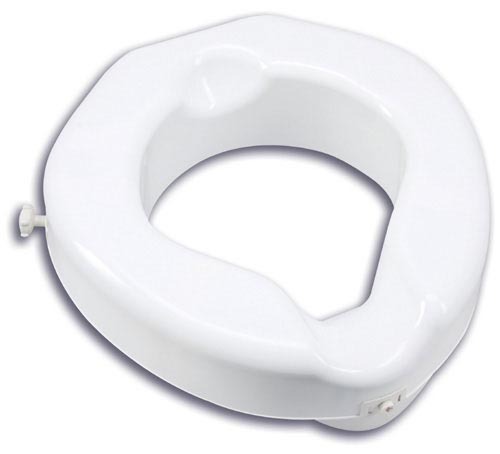 Carex Deluxe Raised Toilet Seat 500 Pound Capacity With Secure Locking And Easy Assembly White