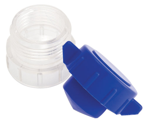 Pill Pulverizer Wing Grip, Storage Under Cap, Blue Lid