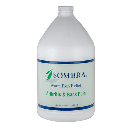 Sombra Warm Pain Relief for Arthritis and Back Pain Gallon 128 Oz Pump Bottle Alcohol Free Non Greasy Orange Scent