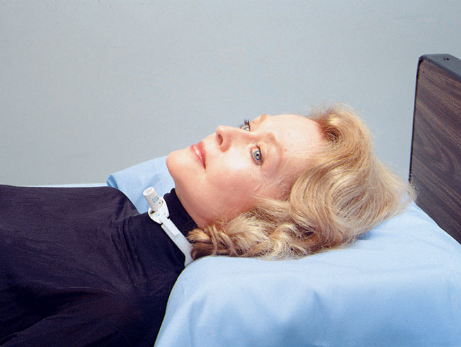 Trach Tube Holder With All Around Elastic Neck Band Velcro Tabs Adjustable Nonallergenic Foam Collar