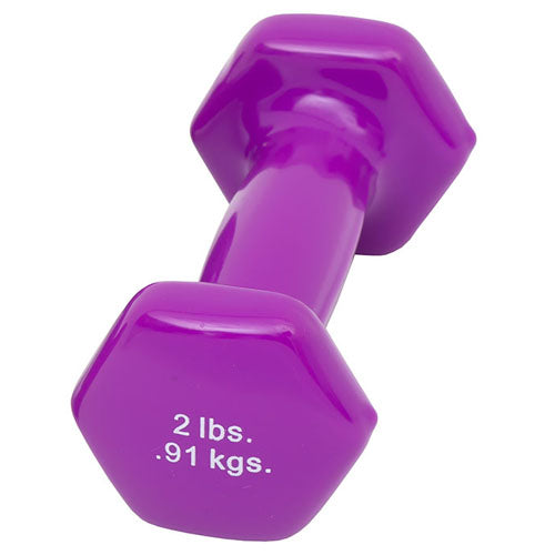 Dumbell Weight Color Vinyl Coated 2 Lb