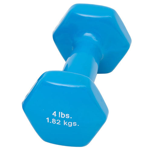  Dumbell Weight Color Vinyl Coated 4 Lb