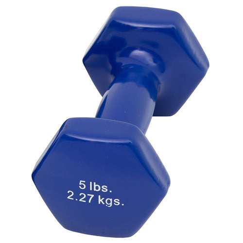  Dumbell Weight Color Vinyl Coated 5 Lb