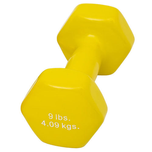  Dumbell Weight Color Vinyl Coated 9 Lb