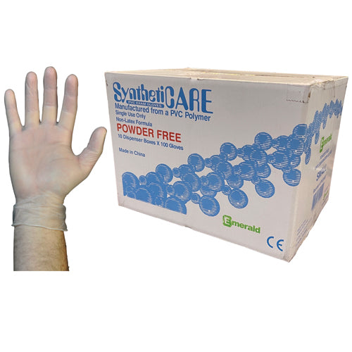  Vinyl Exam Gloves Powder-Free Case/10 Boxes X-Large