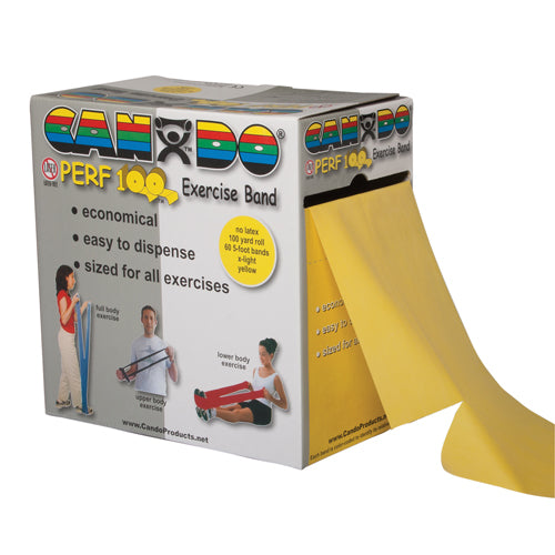 Cando No-Latex Exercise Band Yellow X-Light 100yd