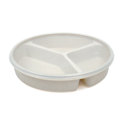  Scoop Dish Partitioned W/Lid Sandstone