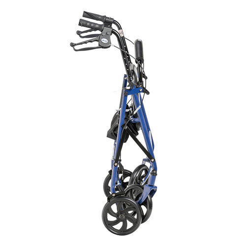 4 Wheel Steel Rollator W/7  Casters & Basket- Loop-blue