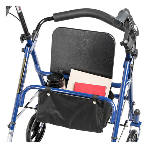 4 Wheel Steel Rollator W/7  Casters & Basket- Loop-blue