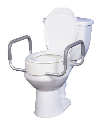  Elevated Toilet Seat W/Remarms For Regular Toilet Seat T/F Kd