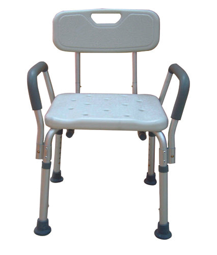  Bath Bench Adj Ht. W/Back-Kd W/Remov Padded Arms (Drive)