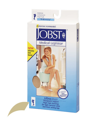  Jobst Ultrasheer 15-20 Thigh W/Dot Natural Large
