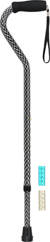  Designer Canes Color Combo Offset Handle Aluminum Cs/6