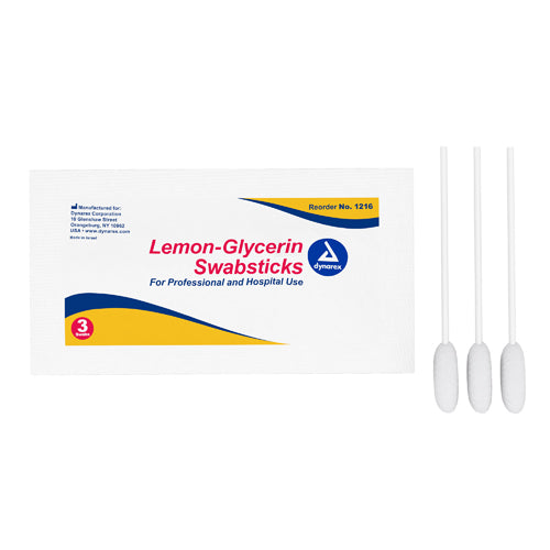  Lemon-Glycerin Swabsticks- 3 Packet 25-Pks/3
