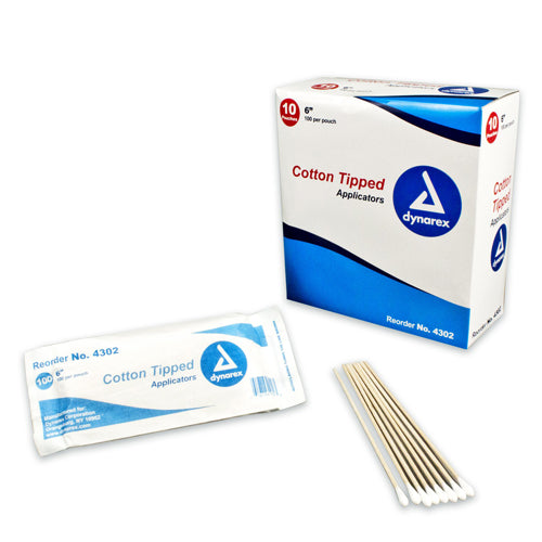  Cotton Tipped Applicators-6 Non-Sterile Box/1000