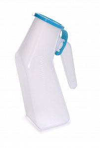  Urinal Male Translucent Reusable Autoclavable Blue Cap