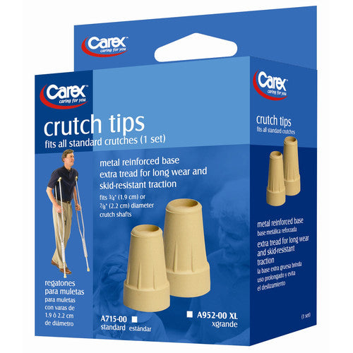  Carex Crutch Tips X-Large Case Of 6 Pr