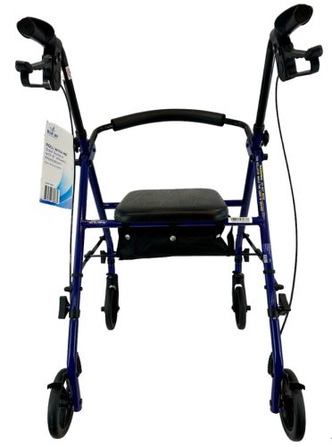 Roll With Me Steel Rollator W/6  Wheels  K/d  Blue  Each