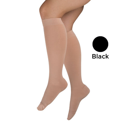 Firm Surg Wgt Stkngs 3x  Black 20-30mmhg  Below Knee Clsd Toe