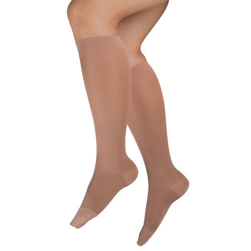  Ladies Sheer Mild Support Sm 15-20 Mmhg Knee Highs Beige