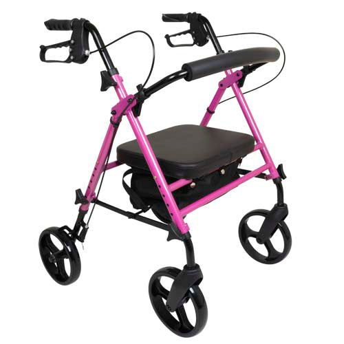 Rollator Aluminum Height Adjustable Pink
