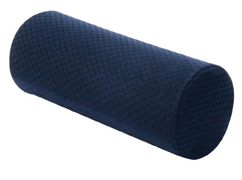 Round Cervical Pillow-Blue Memory Foam 12 H X 5 Wx 5 D