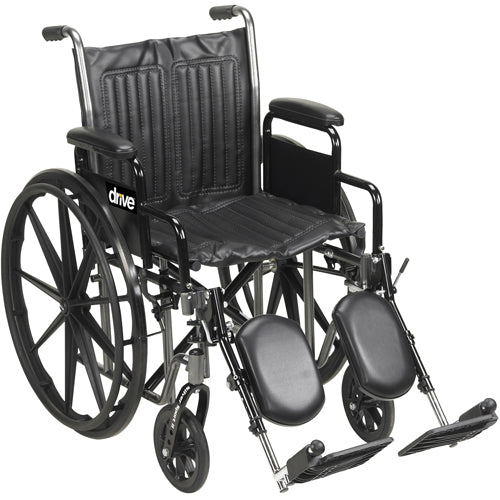 Wheelchair 16  Dual Axle Detachable Full Arms  Elr